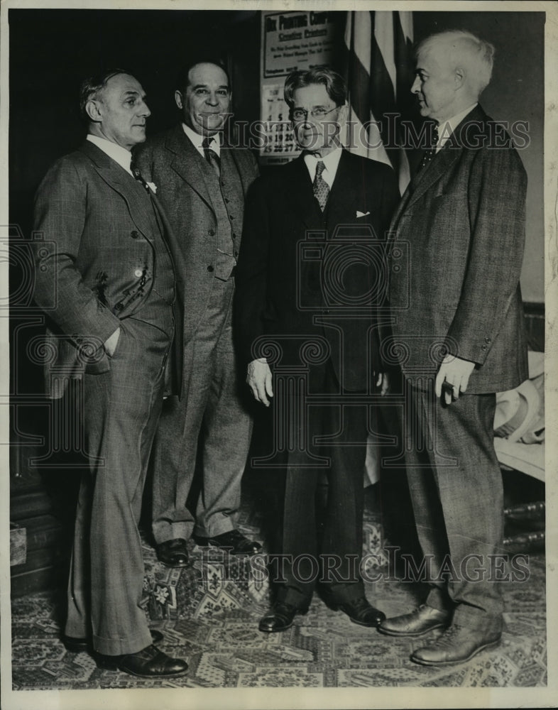1930 Press Photo Walter J. Kohler, Theodore Denfey, Harry L. Butler, H.H. Thomas- Historic Images
