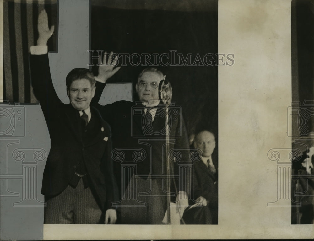 1935 Press Photo Chief Justice Marvin B. Rosenberry and Philip F. La Follette