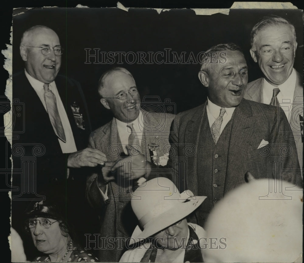 1932 Press Photo Frank Sisson, Frank R. Bentley, Walter J. Kohler, George Mead- Historic Images