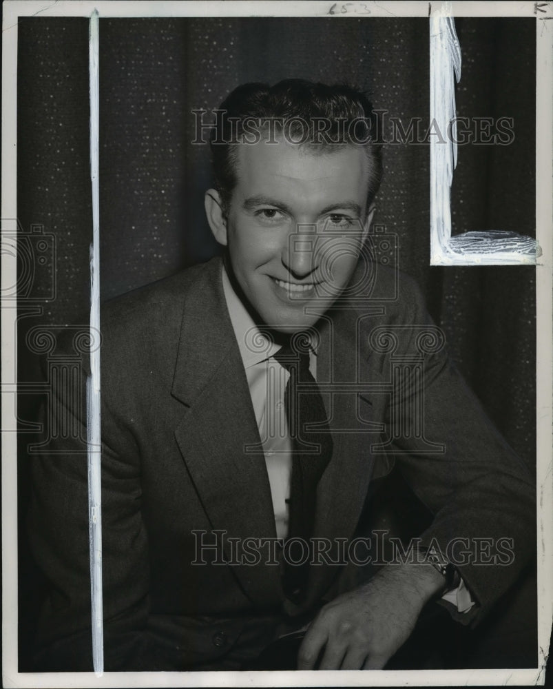 1954 Press Photo Genial Bob Warren of &quot;This Is Your Life&quot;- Historic Images