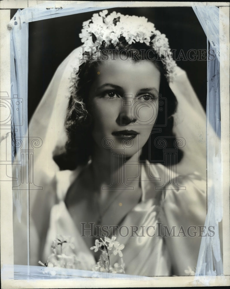 1940 Press Photo Miss Katherine Hamilton&#39;s wedding at St. Paul Episcopal Church- Historic Images