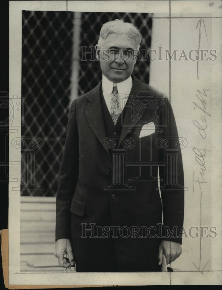 1925 Press Photo Bernard M. Baruch, prominent in International Financial circles