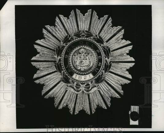 1950 Press Photo Order of the Sun award for William Randolph Hearst, Sr.