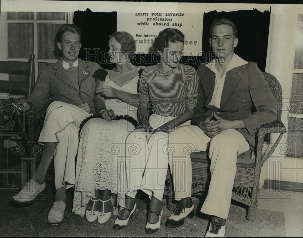 1933 Press Photo Cyrus Edmonds, Anita Vogel, Jeanne Skinner, Forsyth Johnston- Historic Images