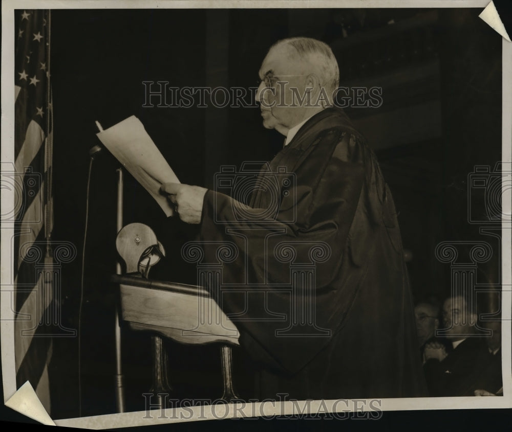 1946 Press Photo Gov. Walter S. Woodland, inauguration- Historic Images