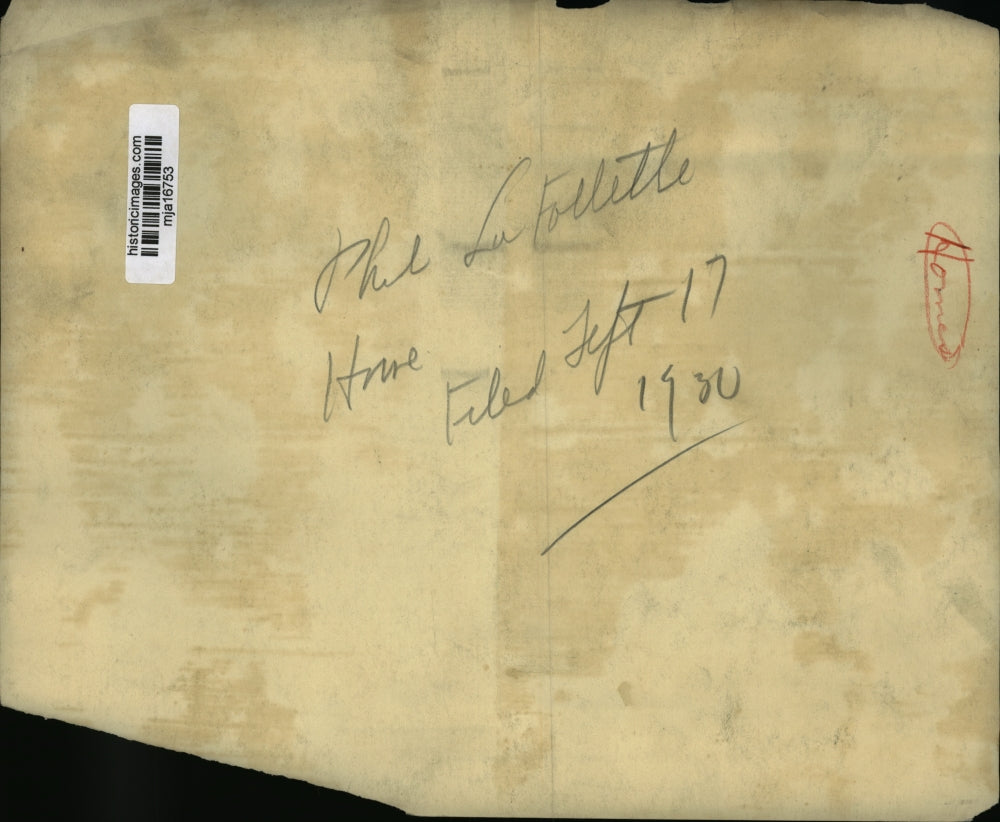 1930 Press Photo Gov Phillip LaFollette's home - mja16753