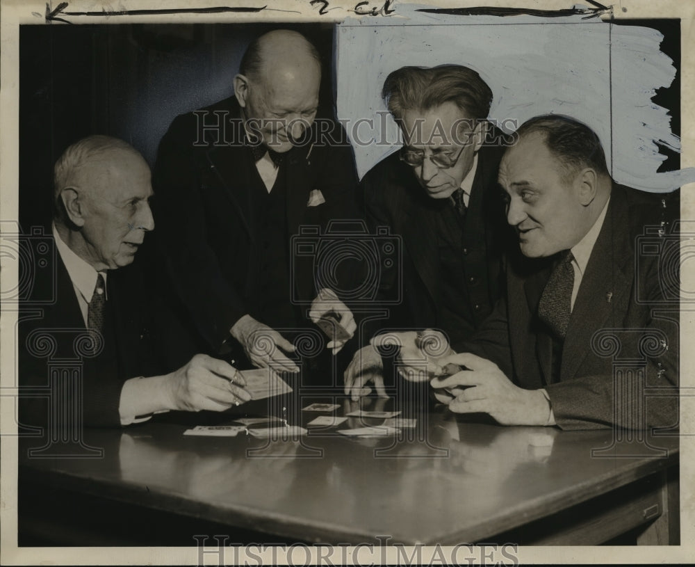 1946 Press Photo Circuit Judge Roland J. Steinle, Frank J. Meyer, J. N. Casady- Historic Images