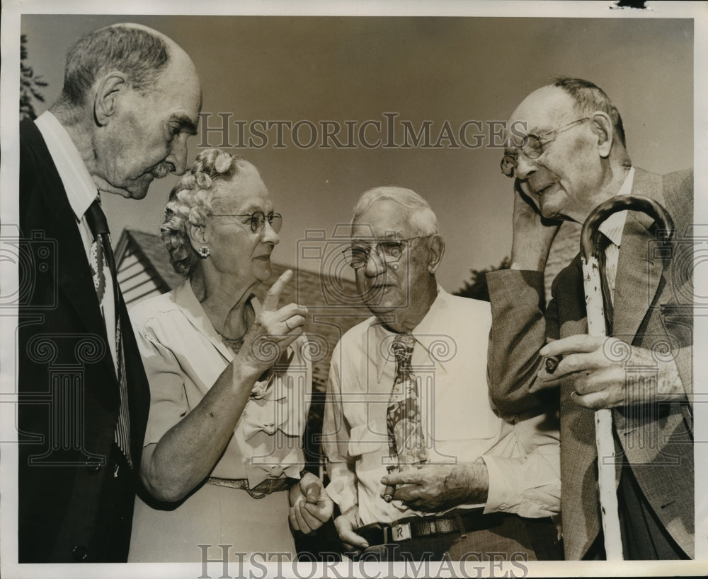 1950 Press Photo H. G. Horning, Mr. & Mrs. Rudolph Panduro, Charles F.Nobles