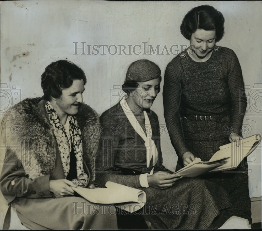 1939 Press Photo Mrs. William H. L. Smythe,Mrs. Frederick Goes, Theckla Brumder - Historic Images