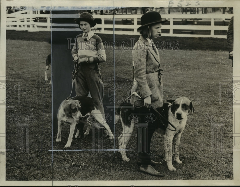 1932 Press Photo Jane Leedom participates in Junior members of the Hunt Club- Historic Images