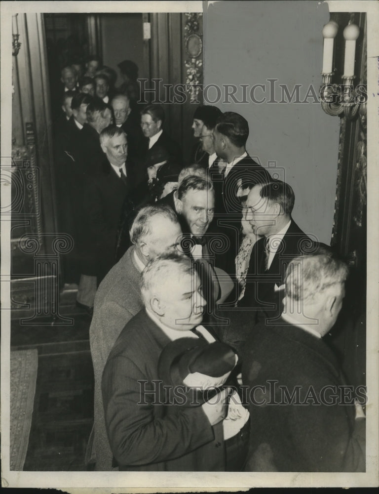 1935 Press Photo Reception line to congratulate Gov Philip F LaFollette- Historic Images