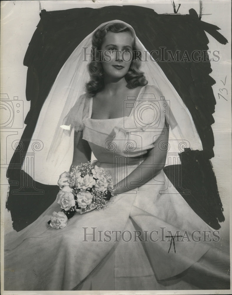 1950 Press Photo Mrs. Thomas Albert Friedmann, former Joanne Barbara Kaestner