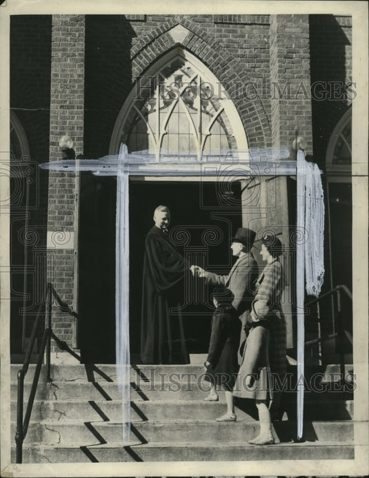 1937 Press Photo Rev Leonard C Kirst, pastor, St Stephen's Lutheran Church- Historic Images
