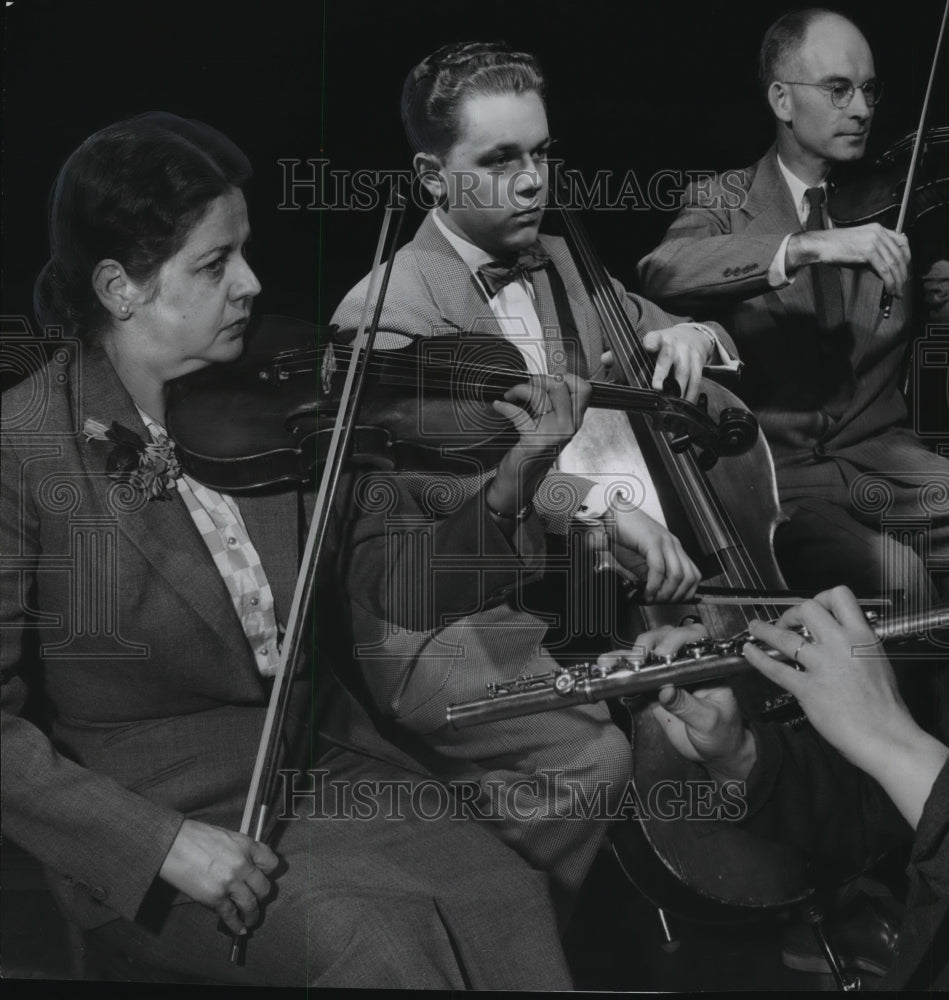 1953 Press Photo Milwaukee Civic orchestra to appear on Bob Heiss show- Historic Images