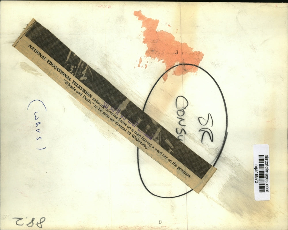 1967 Press Photo National Educational Television network cameras focus on a man