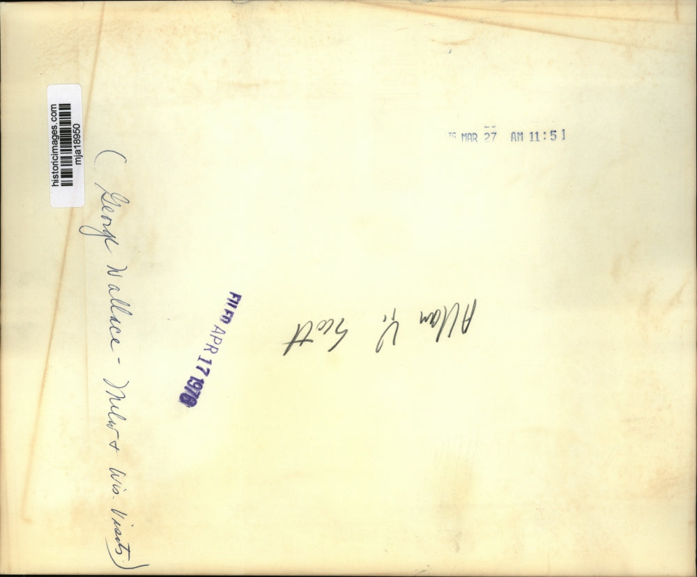 1976 Press Photo George Wallace, Milw. and Wis. visits - mja18950