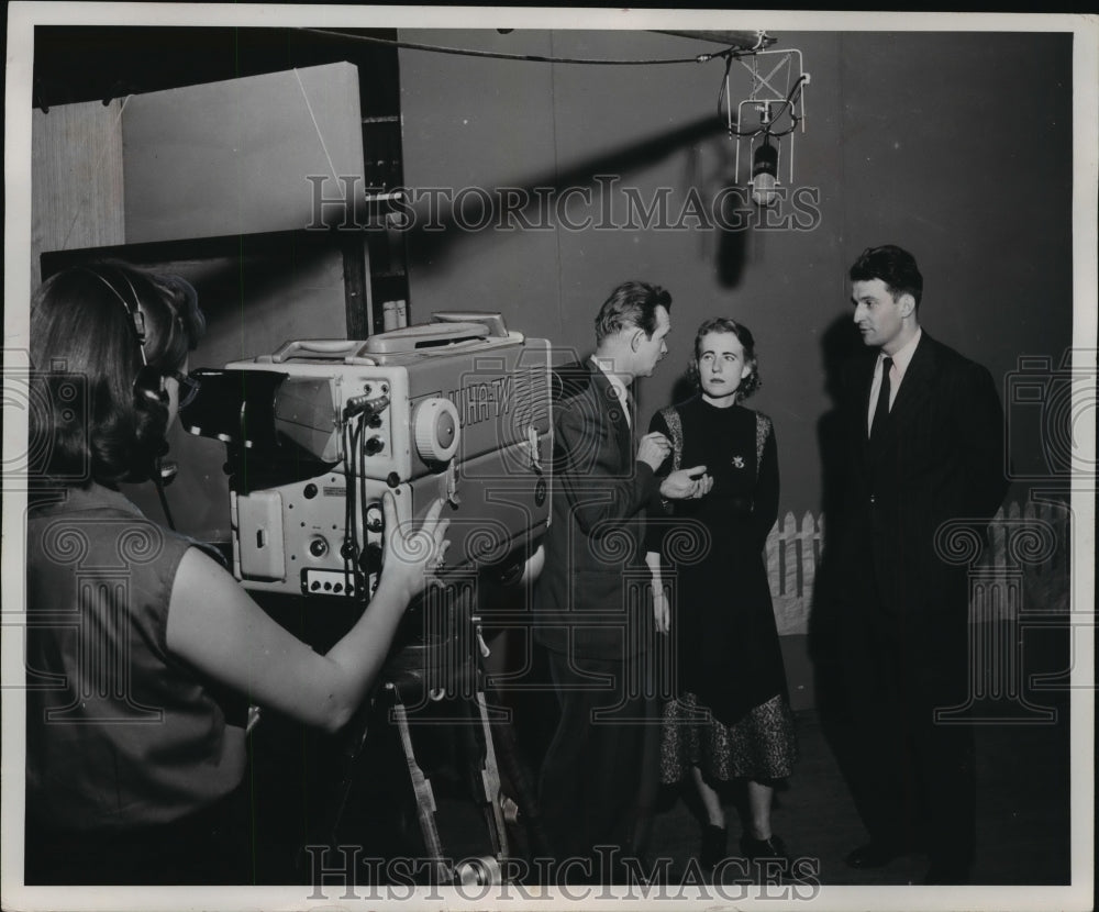 1954 Press Photo University of Wisconsin&#39;s German class over WHA-TV- Historic Images