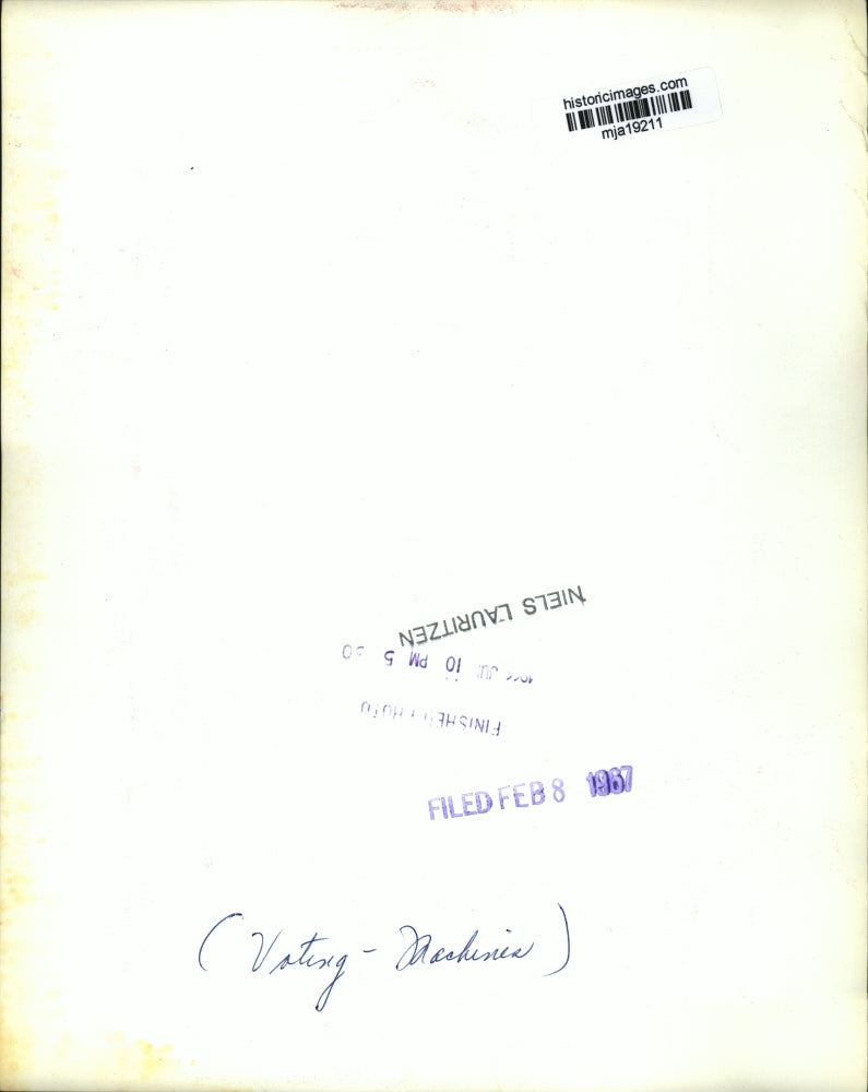 1966 Press Photo Voting - machine - mja19211