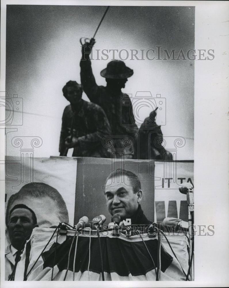 1968 Press Photo Former Gov George C Wallace, third party presidential candidate