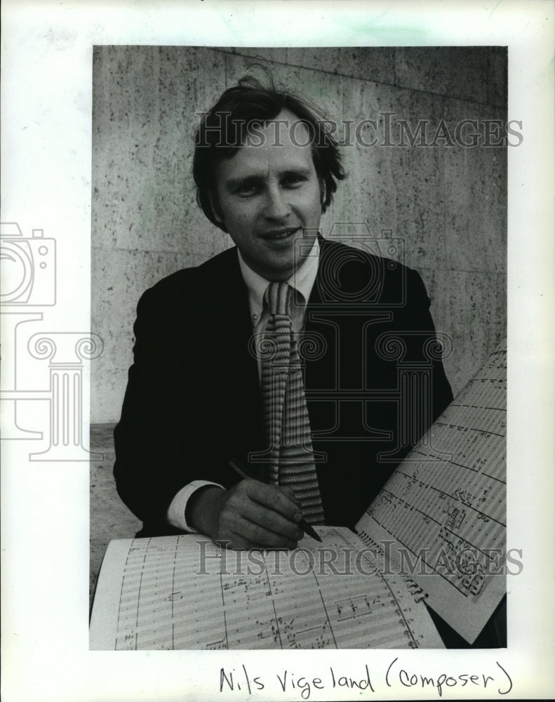 1982 Press Photo Nils Vigeland, conductor Milwaukee Symphony Orchestra- Historic Images