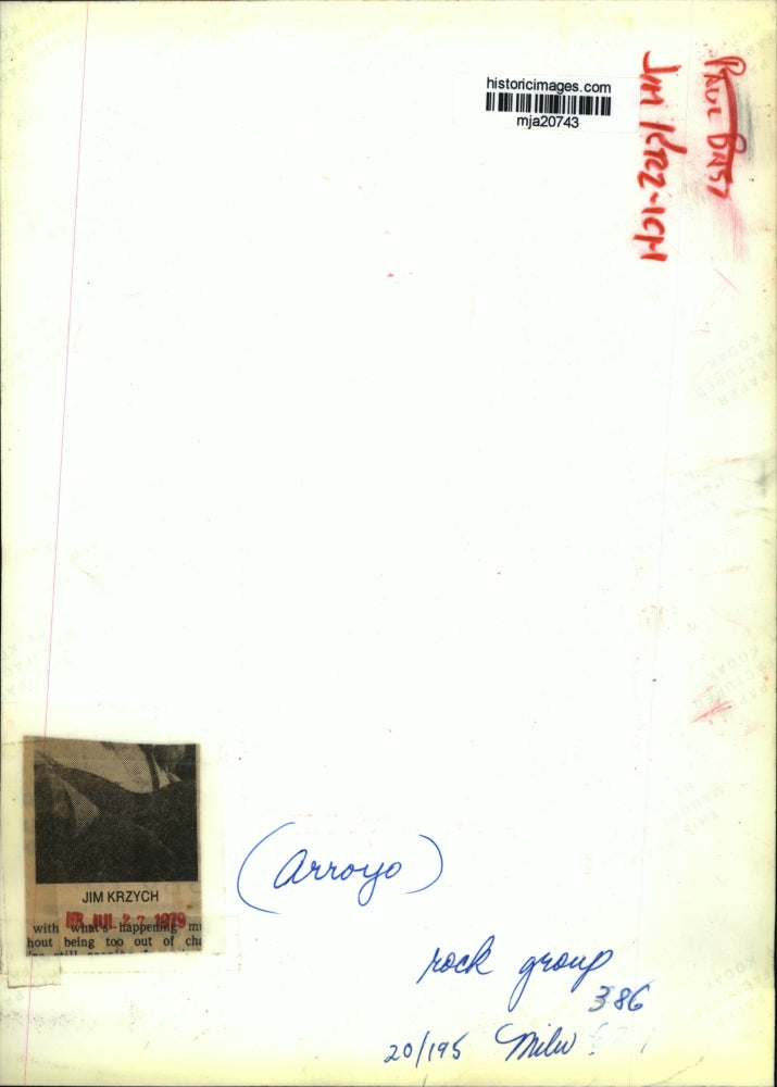 1979 Press Photo Jim Krzych Rock Group - mja20743