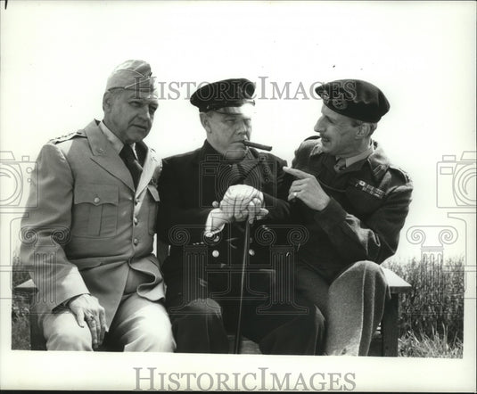 1981 Press Photo Winston Churchill played by Timothy West on Mobil Showcase Net