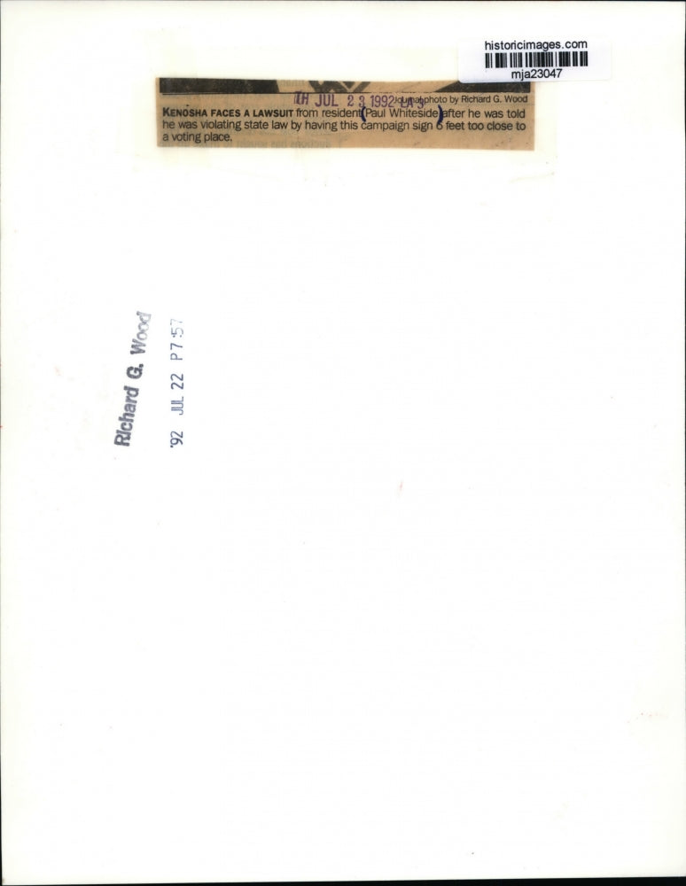 1992 Press Photo Paul Whiteside - mja23047