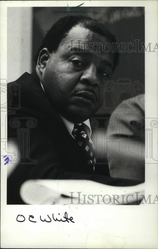1982 Press Photo OC White, Sewage Comm., Milwaukee - mja23235
