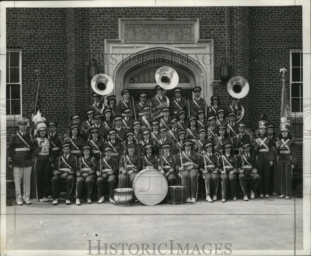 1942 Press Photo Washington High School Band of New London Wisconsin