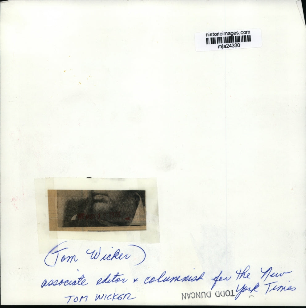 1978 Press Photo Tom Wicker, associate editor and columnist for New York Times.