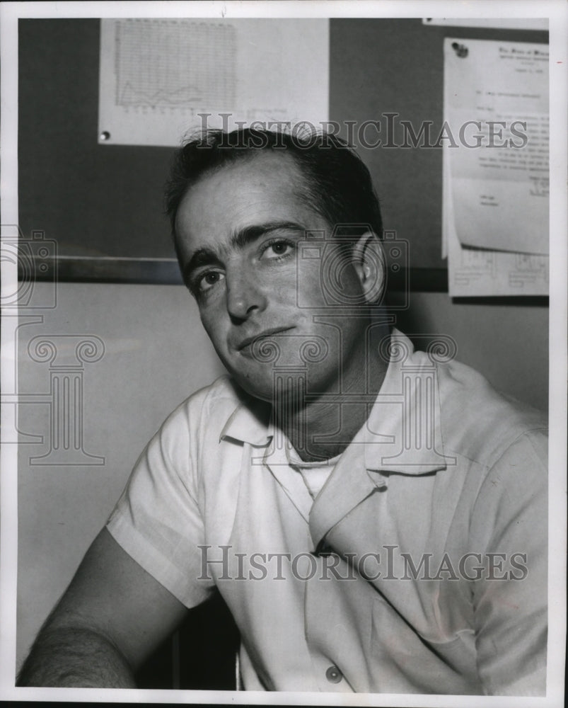 1958 Press Photo Robert P. Wickersham, Convicted of Murdering His Niece- Historic Images