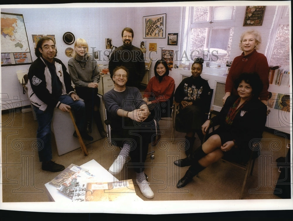 1984 Press Photo The Water Buffalo Books team- Historic Images