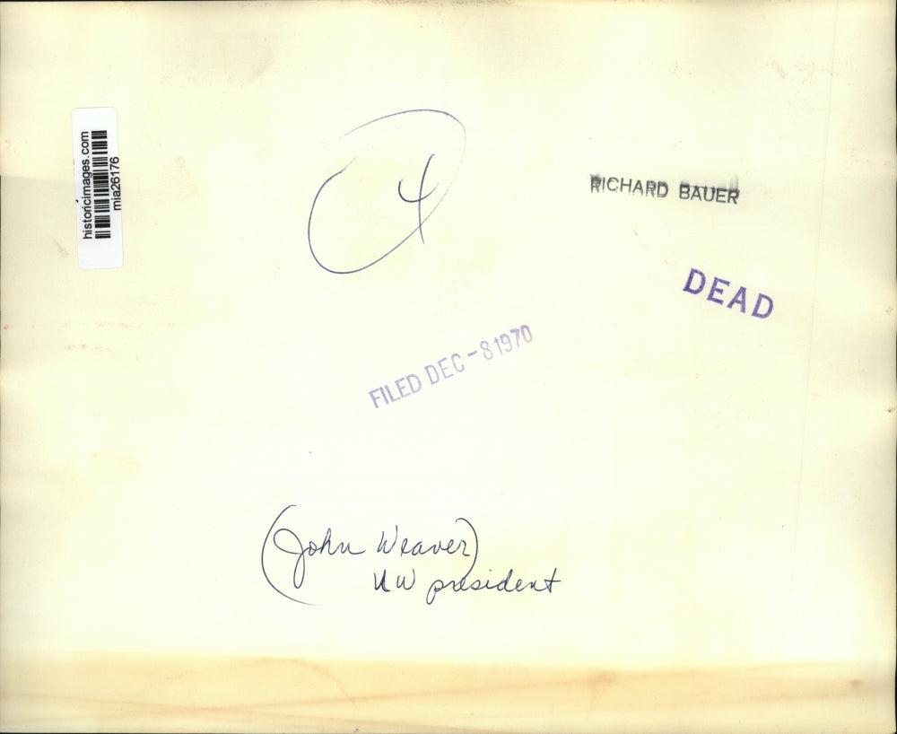 1970 Press Photo John Weaver, UW president - mja26176