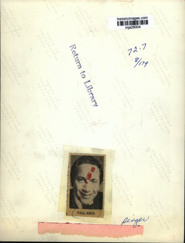 1979 Press Photo Singer Paula Anka in Formal Attire - mja28004