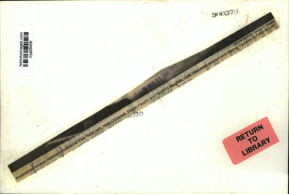 1990 Press Photo Archbishop Rembert Weakland with others discussed abortion