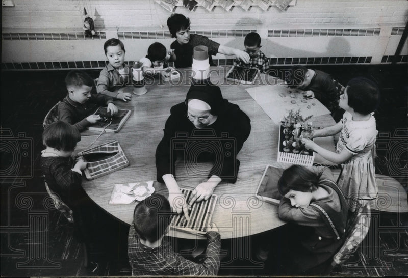 Load image into Gallery viewer, 1964 Press Photo Joseph P Kennedy Jr Foundation's St Coletta school - mja28633
