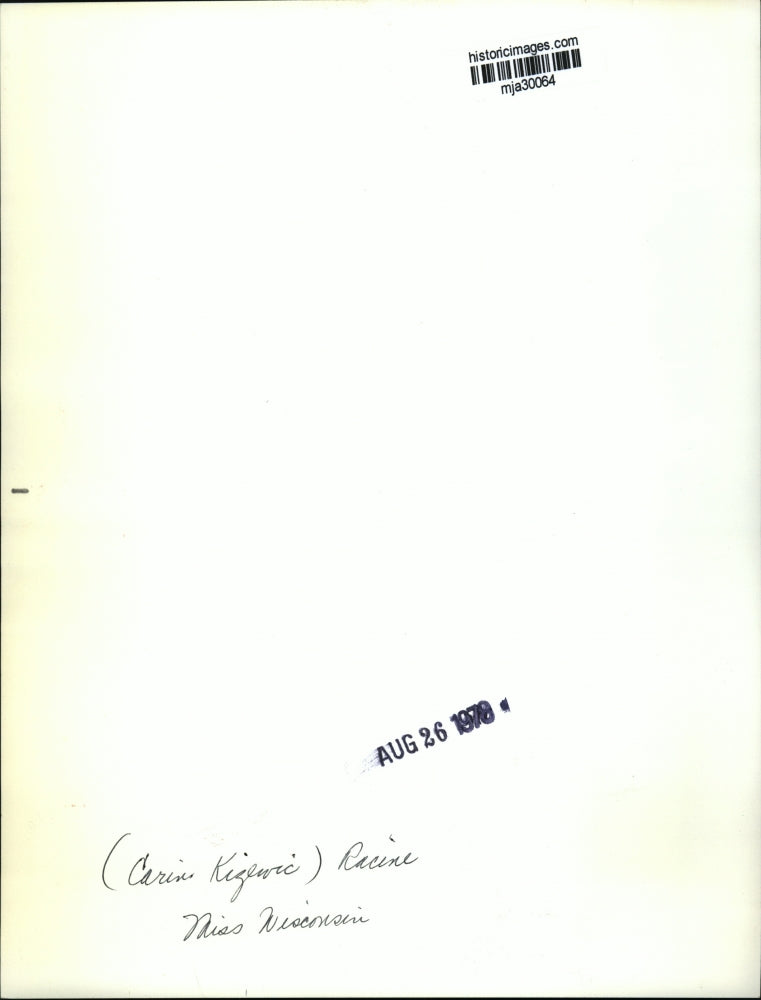 1978 Press Photo Carin Kizewic, Miss Wisconsin - mja30064