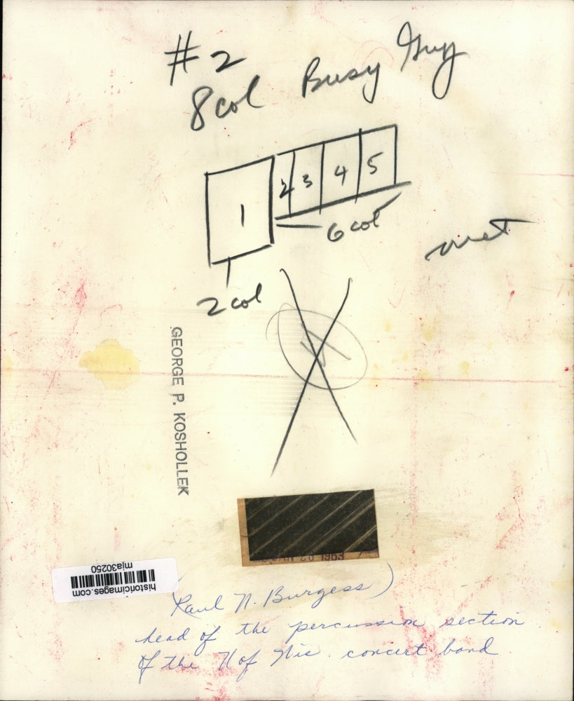 1969 Press Photo Paul Burgess, University of Wisconsin percussion section head