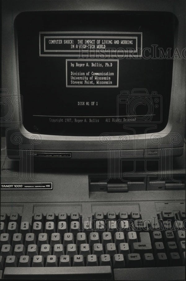 1980 Computer Crash 1988 Press Photo 'Computer Shock' is available on computer diskettes ...