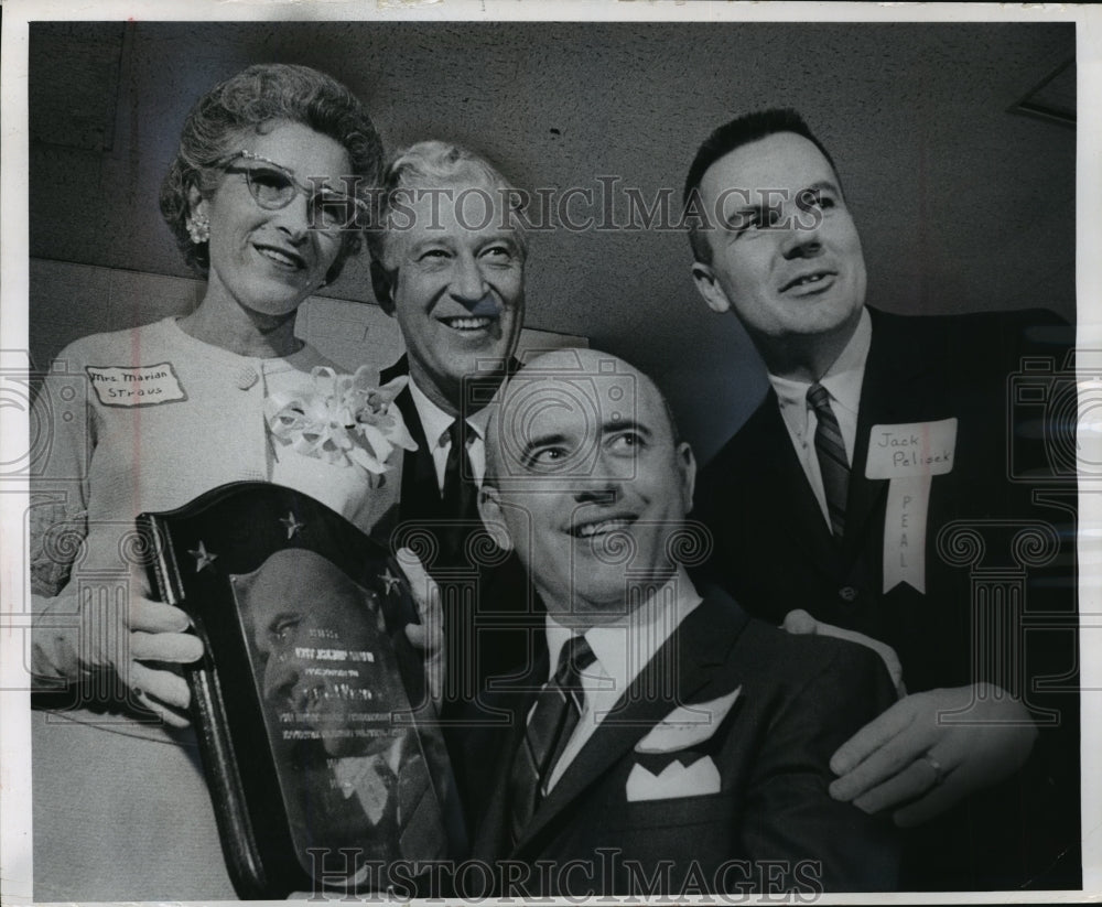 1965 Press Photo Gov. Knowles congratulated two winners of PEAL awards- Historic Images