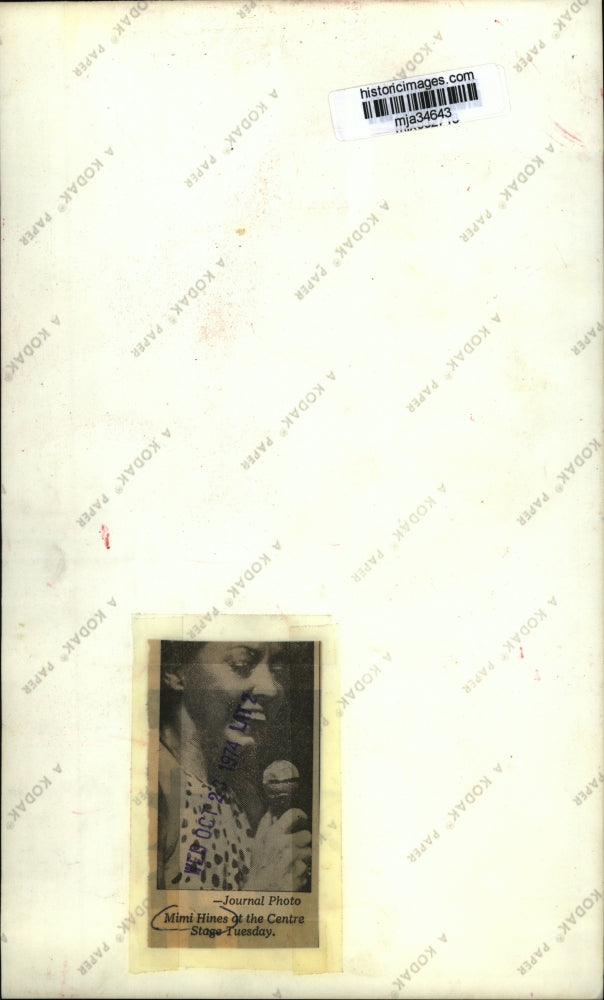 Press Photo Comedic Actress Mimi Hines Sings At The Centre Stage In Milwaukee