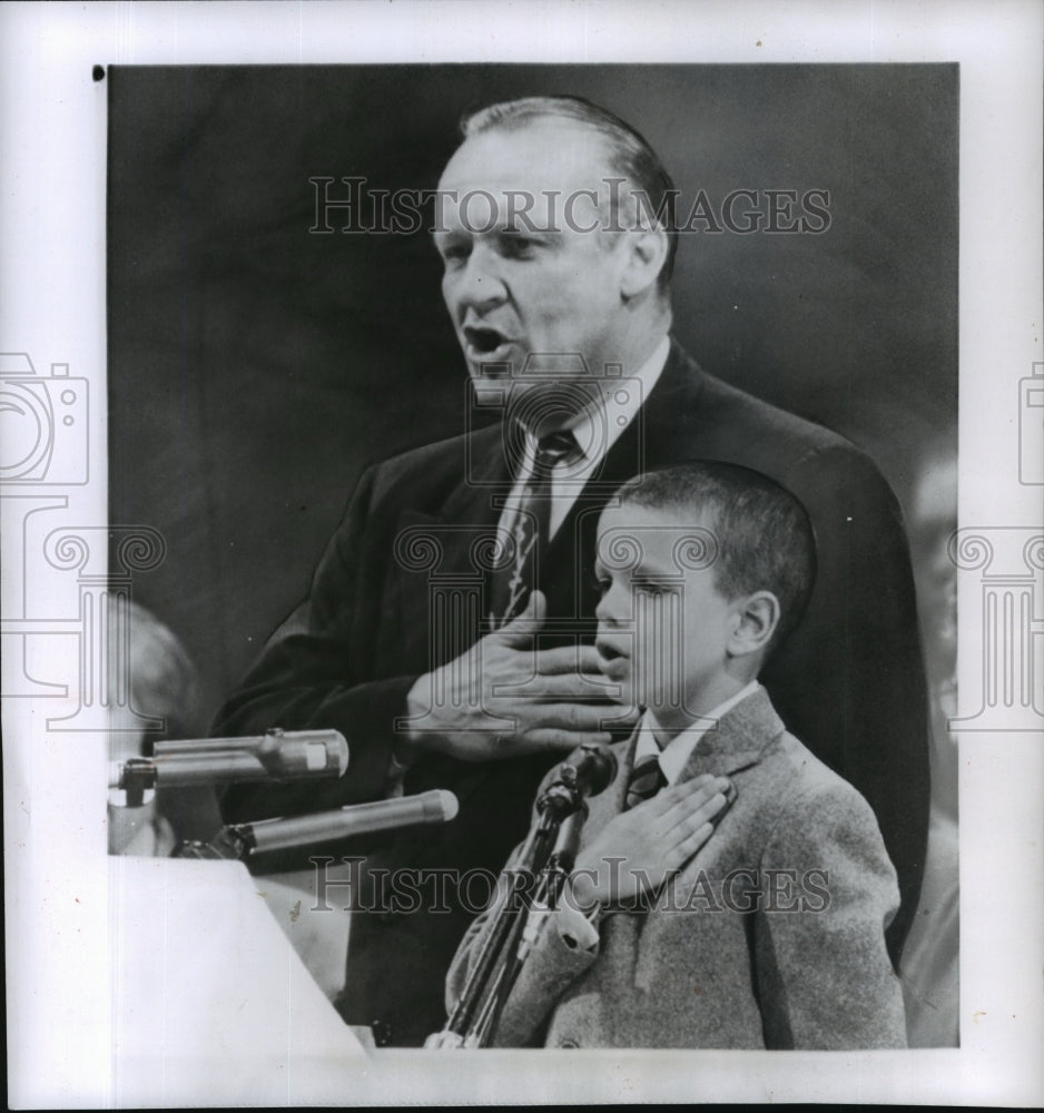 1956 Press Photo Senator Knowland and John Benton Bellamy III of California- Historic Images