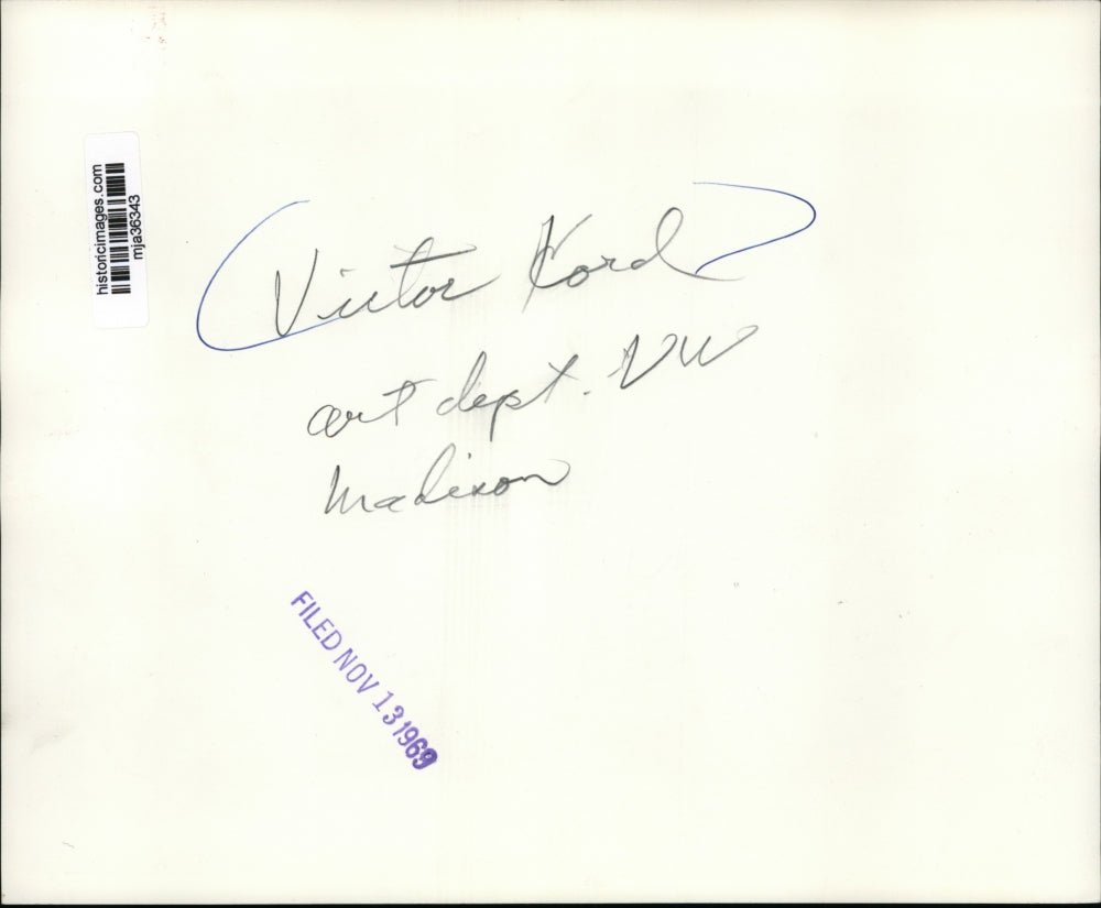 1969 Press Photo Victor Kord Art Department. in Madison, WI - mja36343