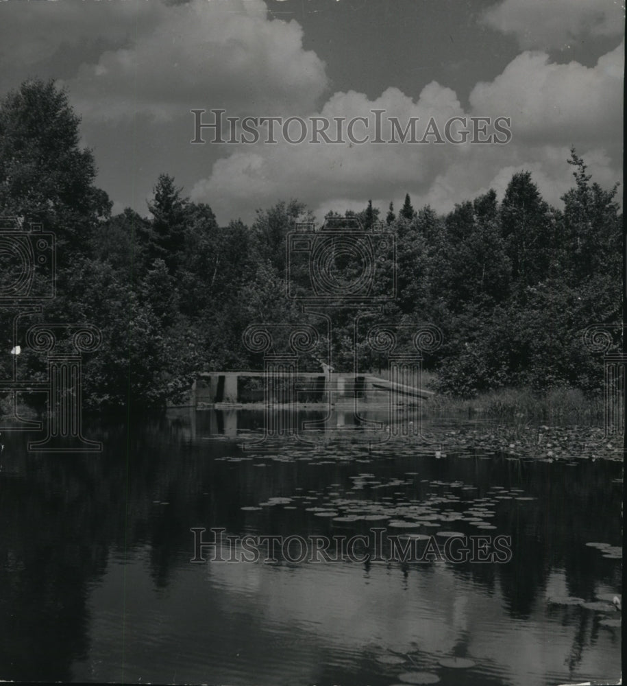 1960 Press Photo Wisconsin River on the Wisconsin-Upper Michigan border. - Historic Images