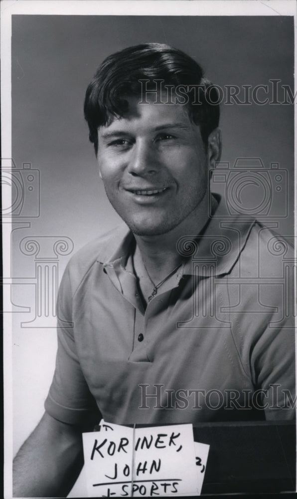 1971 Press Photo John Korinek, Slow Pitch Softball Manager of &quot;Copper Hearth&quot;- Historic Images