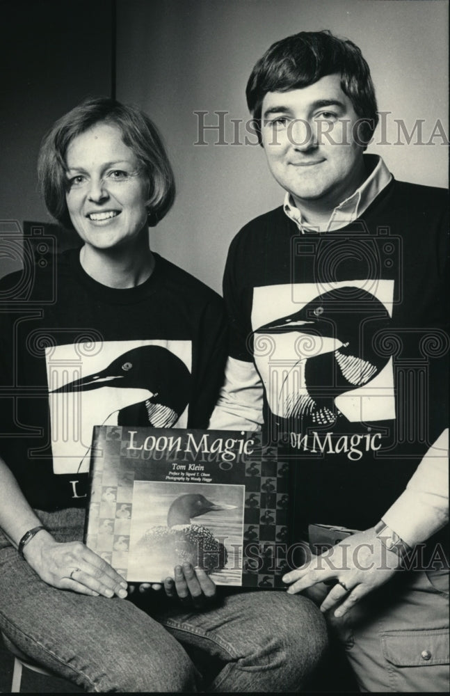 1986 Press Photo Pat and Tom Klein turned interest in loons into a business.- Historic Images