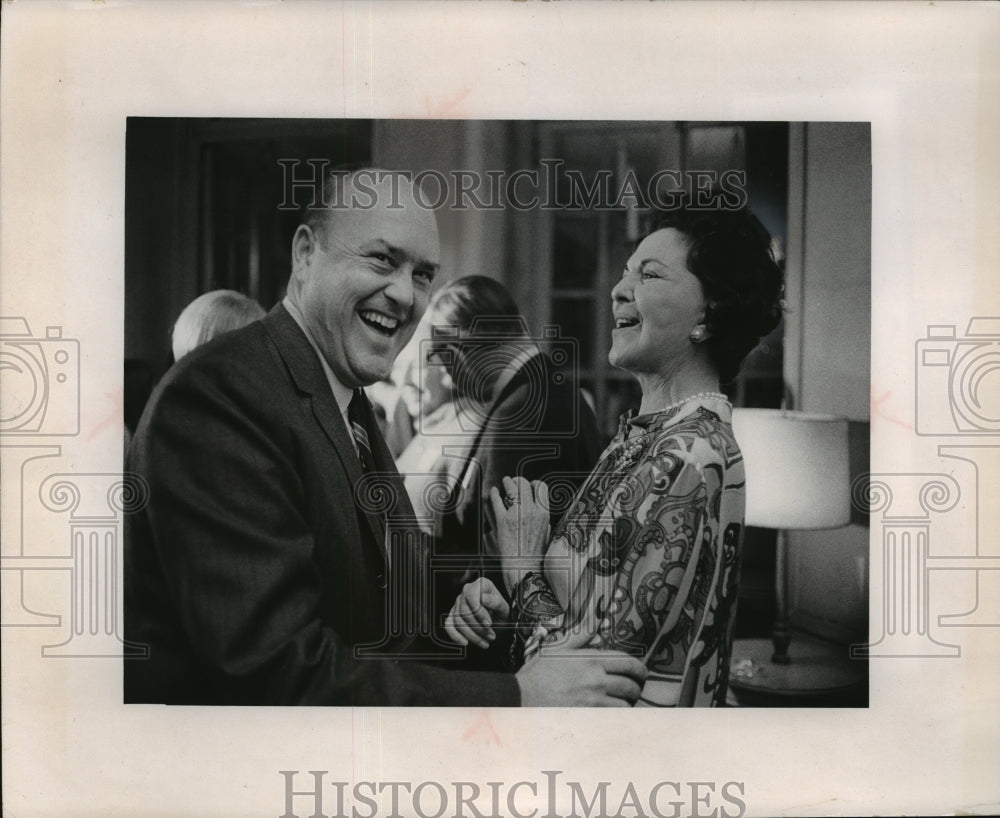 1969 Press Photo Defense Sec. Melvin R. Laird dancing with Mrs. Maurice Stans