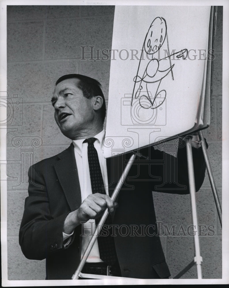 1992 Press Photo Munro Leaf Sketched His Martyr When He Spoke - mja47101