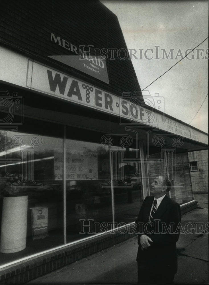 1990 Press Photo Les Paul Visits Waukesha and Milwaukee - mja47246- Historic Images