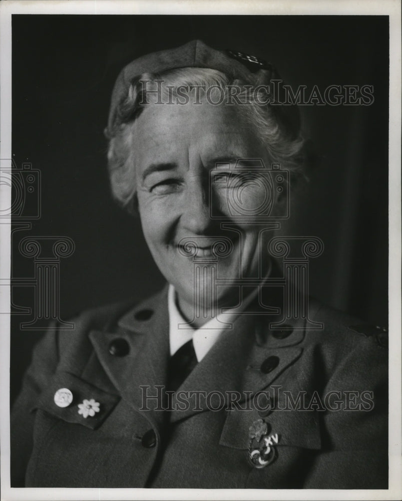 1956 Press Photo Mrs. Roy Layton of Chevy Chase, Maryland-Girl Scouts President- Historic Images